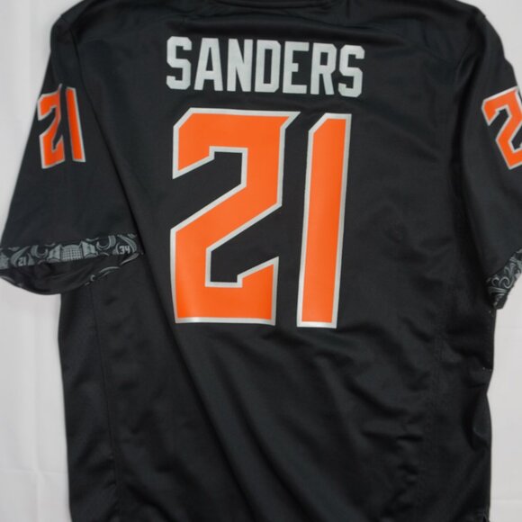 Men's Nike Barry Sanders Black Oklahoma State Size XXL - Picture 6 of 8